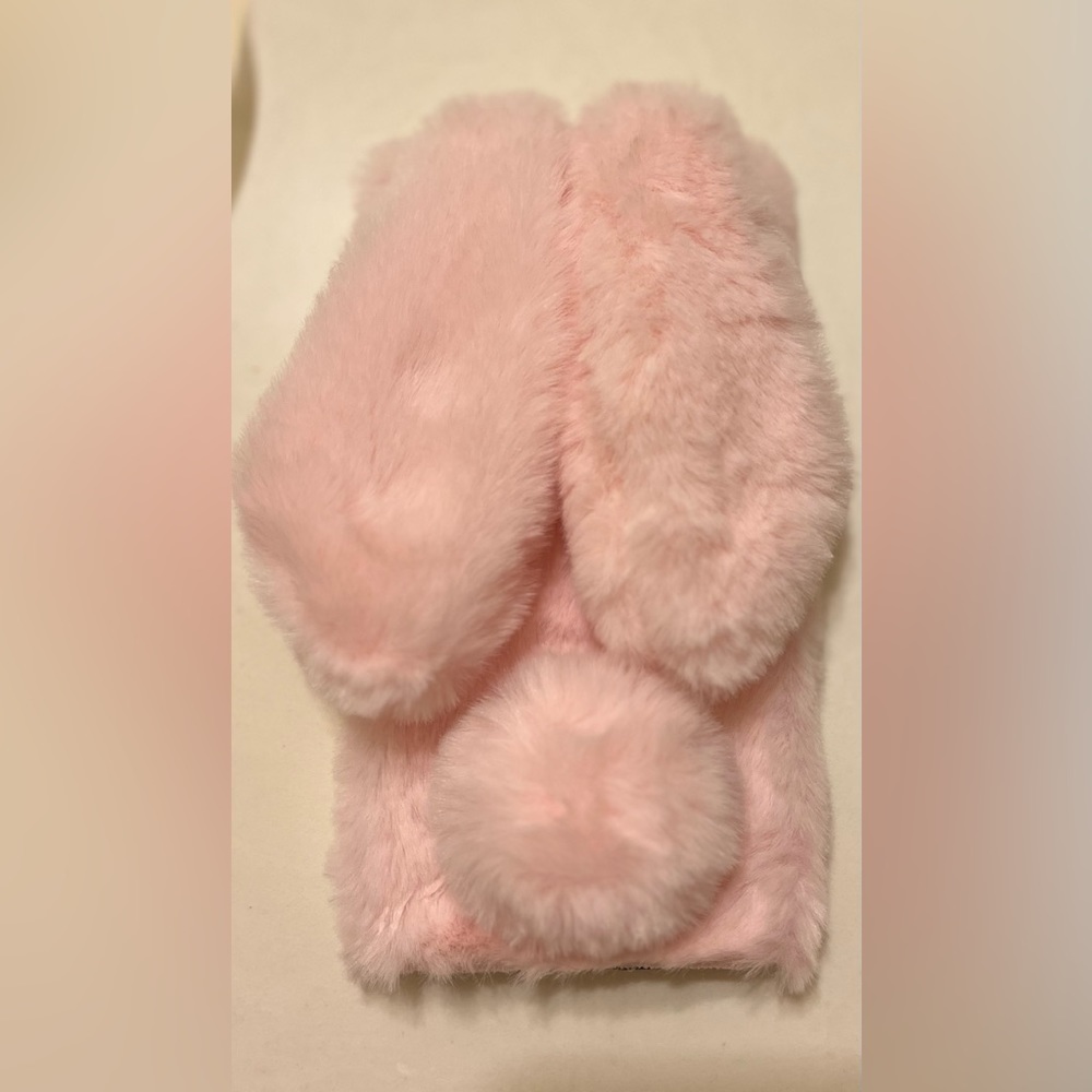 iPhone 14 ProMax Pink Furry Plush Bunny Soft Phone Case NWOT - Picture 5 of 5